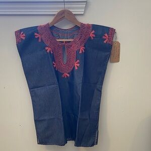 Traditional Mexican blusa-all handwork work. 100% cotton